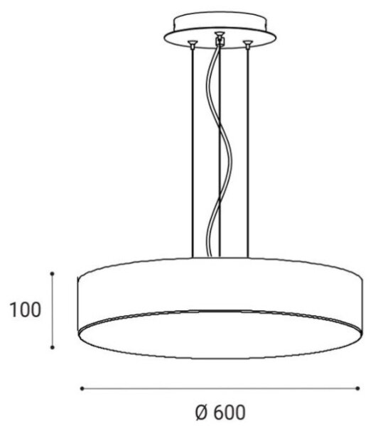 LED2 - LED Lestenec na vrvici MONO LED/60W/230V 3000/4000K bel