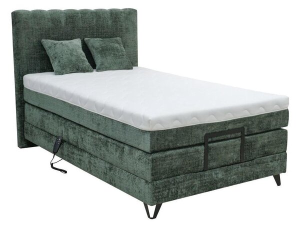 POSTELJA BOXSPRING 120 cm x 200 cm , tekstil, leseni material