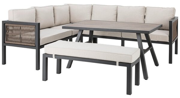 LOUNGE GARNITURA tkanina aluminij
