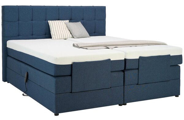 POSTELJA BOXSPRING 180 cm x 200 cm , tekstil modra