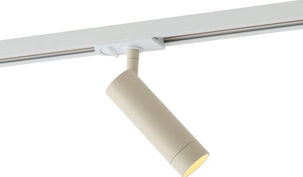 Sodobni reflektor bež z belim adapterjem za 1-fazni sistem tirnic GU10 35mm - Iconic Jeana Luxe