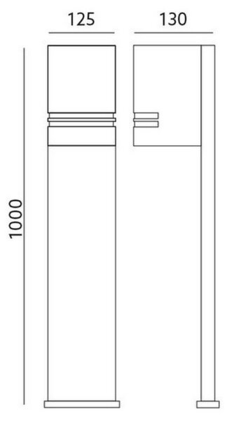 Zunanja svetilka QUAZAR 1xGU10/11W/230V IP44 siva