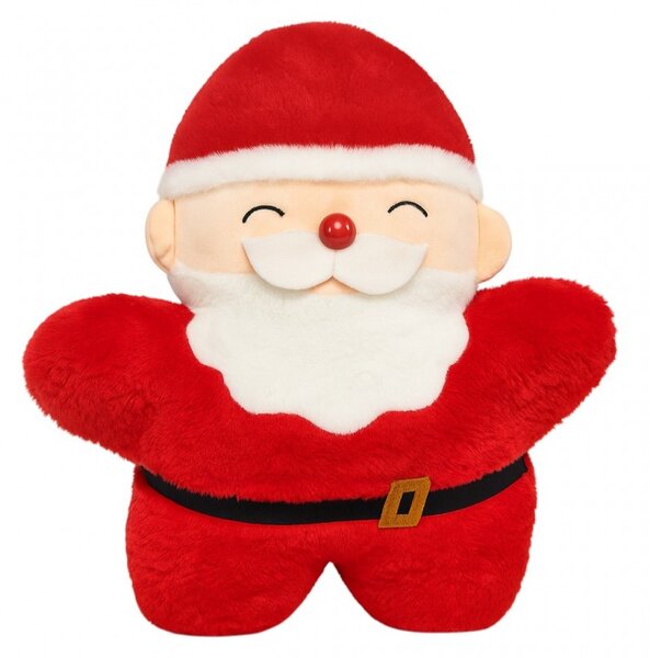 Žametna okrasna blazina SANTA CLAUS, rdeča