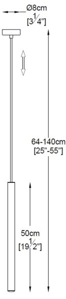 Zuma Line P0461-01A-F4F4 - LED Lestenec na vrvici LOYA LED/5W/230V