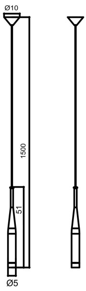 Zuma Line MD1998-1BL - Lestenec na vrvici CONTE 1xG9/40W/230V