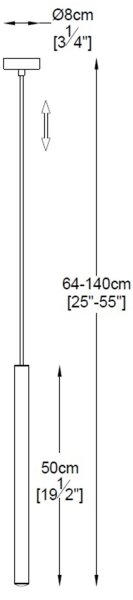 Zuma Line P0461-01A-S8S8 - LED Lestenec na vrvici LOYA LED/5W/230V