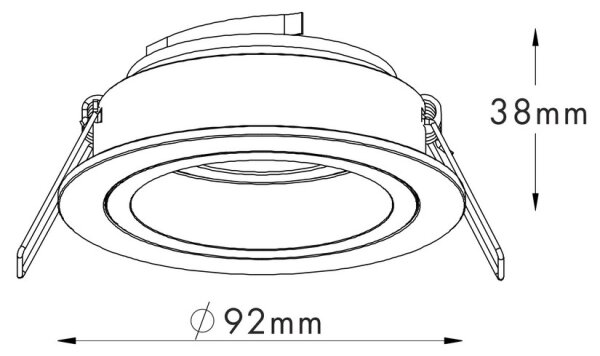 Zuma Line 92699 - Vgradna svetilka CHUCK DL ROUND 1xGU10/50W/230V bela