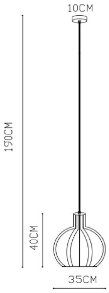 Lucide 73400/32/30 - Lestenec na vrvici MIKAELA 1xE27/60W/230V