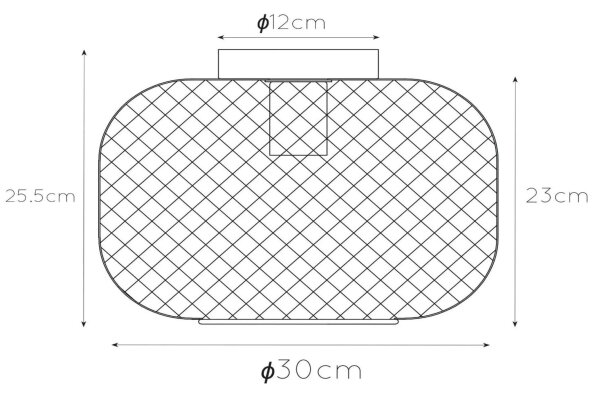 Lucide 45185/30/02 - Stropna svetilka MESH 1xE27/40W/230V bukev