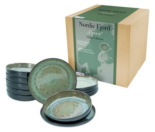 Creatable Jedilni Servis Nordic Fjord Green, 12-Delni