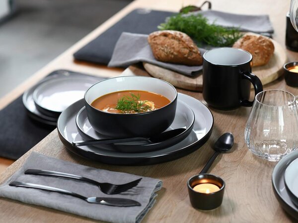 Creatable Kombinirani Servis Nordic Cool Black, 16-Delni