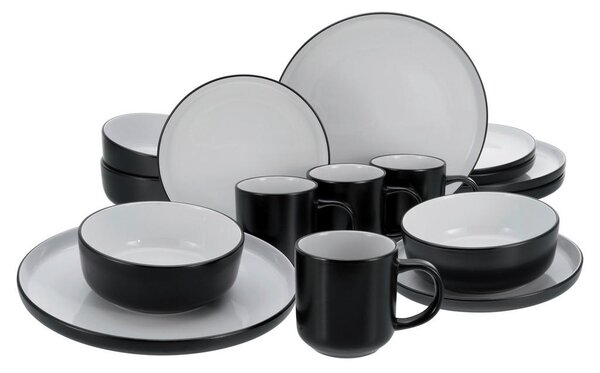 Creatable Kombinirani Servis Nordic Cool Black, 16-Delni
