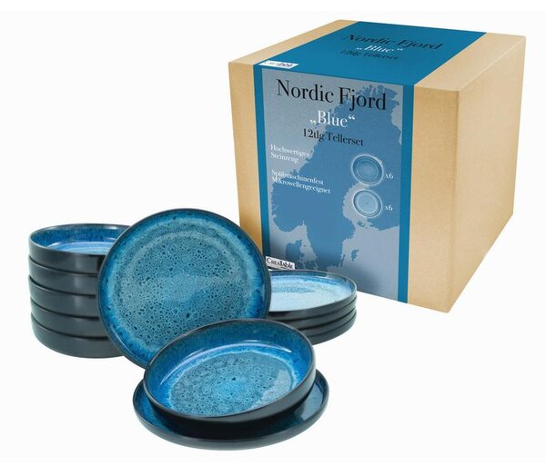 Creatable Jedilni Servis Nordic Fjord Blue, 12-Delni