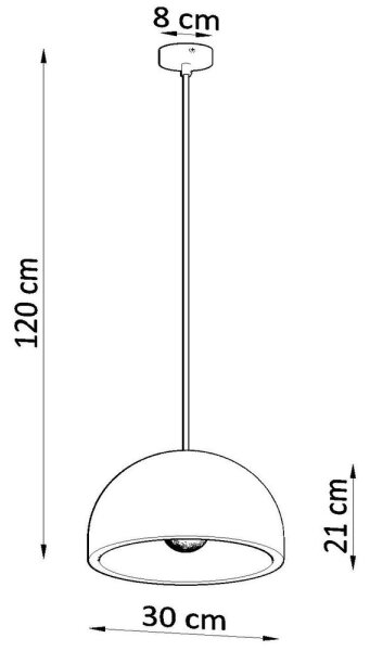 Sollux SL.0847 - Lestenec na vrvici PABLITO 1xE27/60W/230V beton