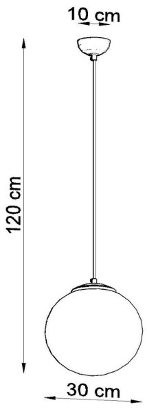 Sollux SL.0716 - Lestenec na vrvici TOYA 1xE27/60W/230V pr. 30 cm