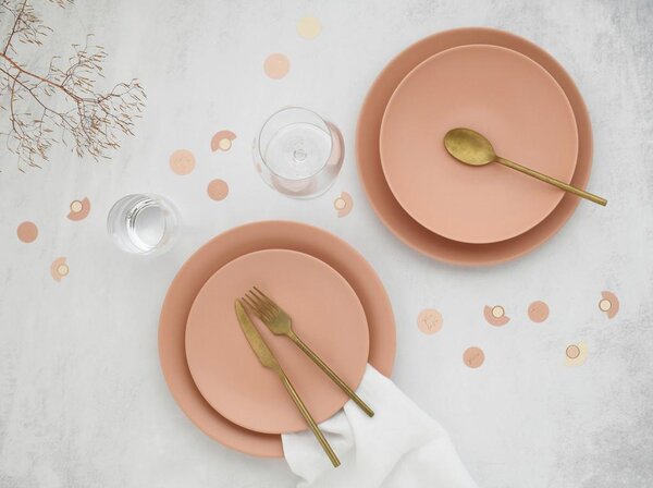 Creatable Jedilni Servis Soft Touch Peach, 12-Delni