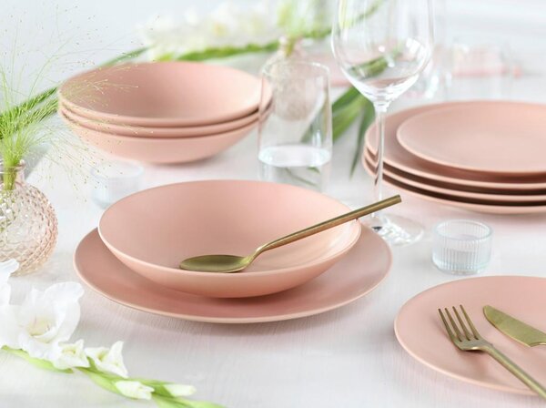 Creatable Jedilni Servis Soft Touch Peach, 12-Delni