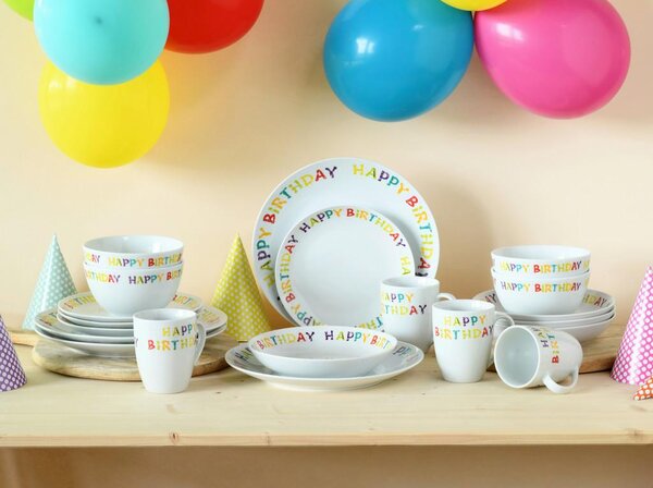 Creatable Kombinirani Servis Happy Birthday, 20-Delni