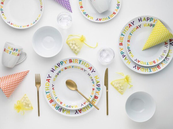 Creatable Kombinirani Servis Happy Birthday, 20-Delni