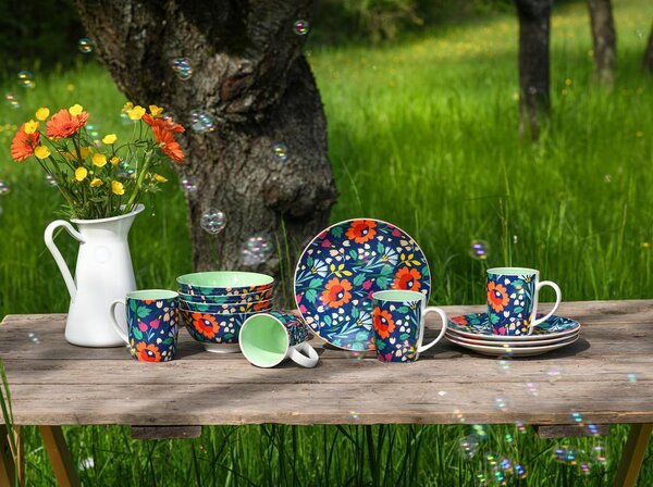 Creatable Jedilni Servis Folklore Blue, 12-Delni
