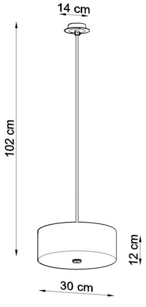 Sollux SL.0756 - Lestenec na vrvici SKALA 3xE27/60W/230V pr. 30 cm črna