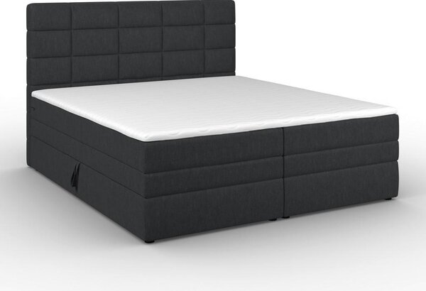 Bessagi Home Postelja Boxspring Aria, Temno Siva