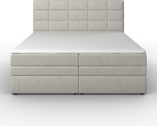 Bessagi Home Postelja Boxspring Aria, Siva