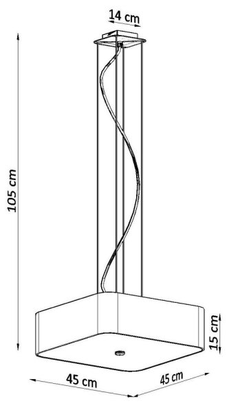 Sollux SL.0774 - Lestenec na vrvici LOKKO 5xE27/60W/230V 45 cm črn