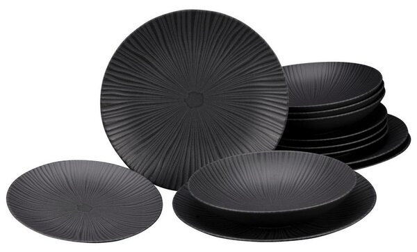 Creatable Jedilni Servis Vesuvio Black, 12-Delni
