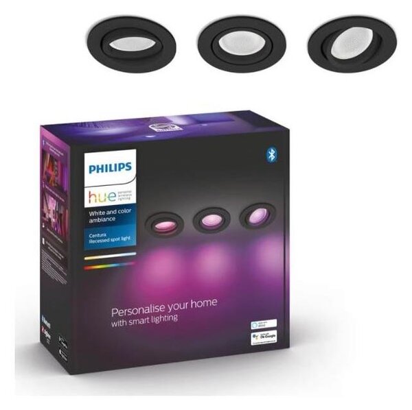 Philips - SET 3x LED RGB Zatemnitvena vgradna svetilka Hue 1xGU10/5,7W/230V