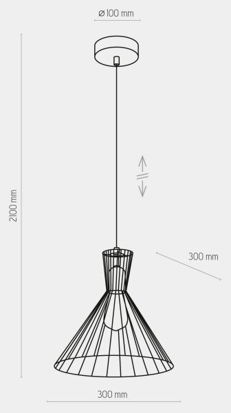 Lestenec na vrvici SAHARA 1xE27/60W/230V