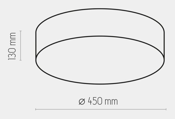 Stropna svetilka RONDO 4xE27/15W/230V pr. 45 cm črna