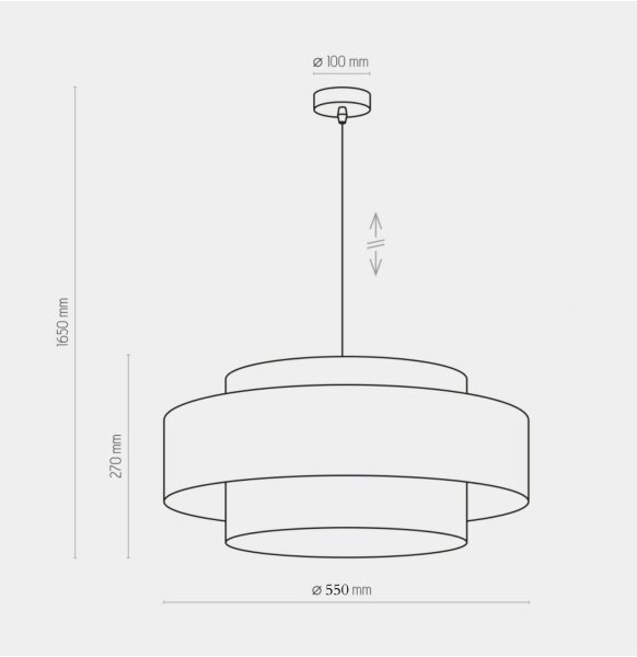 Lestenec na vrvici CALISTO 1xE27/25W/230V zlata/črna