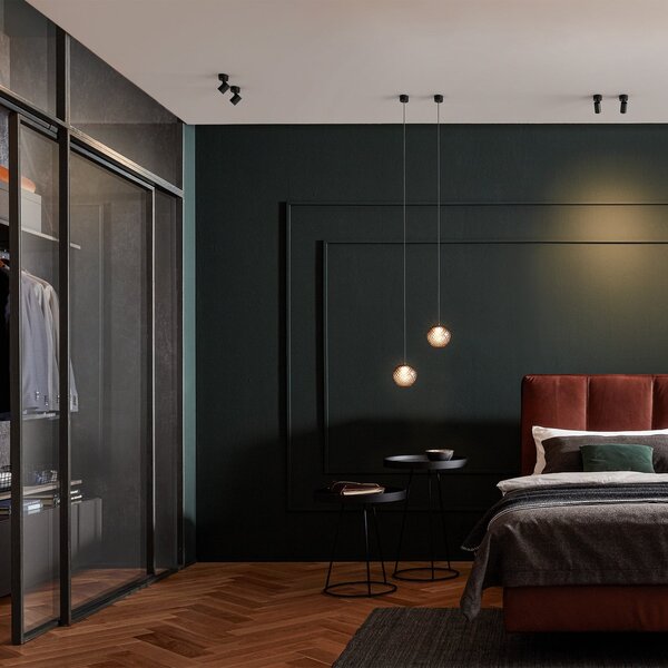 Wever & Ducré Lighting WEVER DUCRÉ LED-stropni reflektor Ceno, črn, 2.700 K, 1-žarilni, zatemnjen, Črna, Dnevna soba / jedilnica, Aluminij, Sodobni
