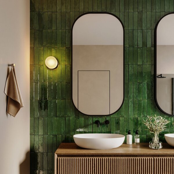 Wever & Ducré Lighting WEVER DUCRÉ LED-stenna svetilka Hajo črna/prozorna, fazna 2700K, zatemnjen, Prozorna, Kopalnica, Steklo, Sodobni