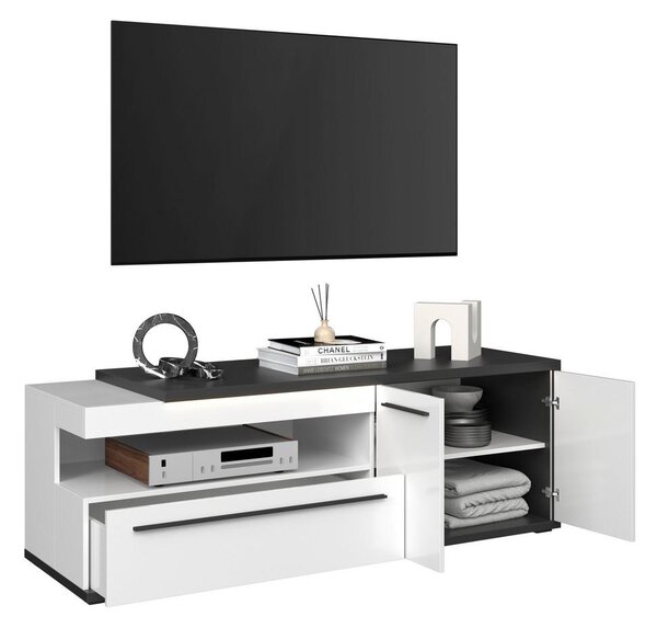 Modern Living Tv-element Ambiente Plus, Bela, Antracit