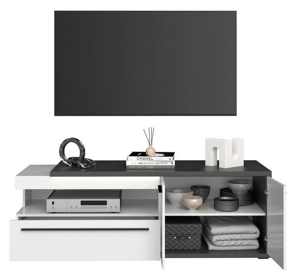 Modern Living Tv-element Ambiente Plus, Bela, Antracit