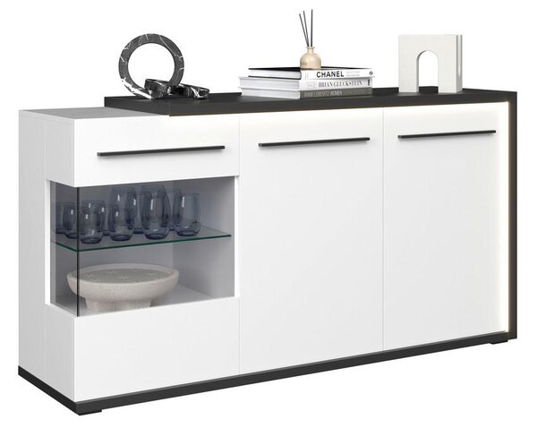 Modern Living Široka Komoda Ambiente Plus, Bela, Antracit