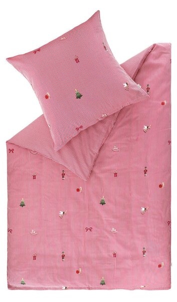 POSTELJNINA JOELLE 140/200 cm saten rdeča