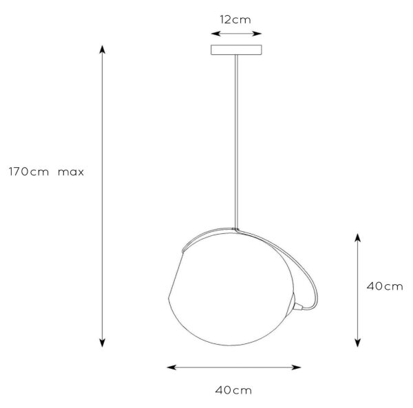 Lucide 25405/40/65 - Lestenec na vrvici JAZZLYNN 1xE27/60W/230V pr. 40 cm