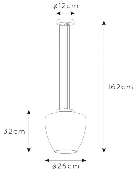 Lucide 30473/28/62 - Lestenec na vrvici FLORIEN 1xE27/60W/230V zlat