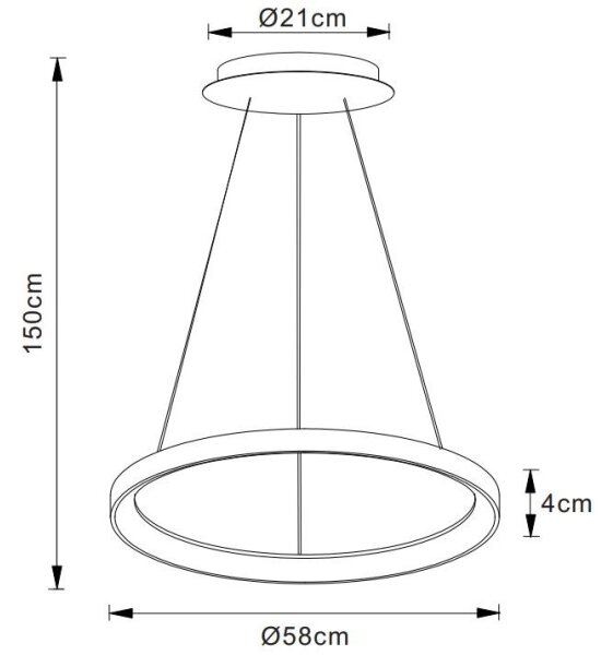 Lucide 46403/48/02 - LED Zatemnitveni lestenec na vrvici VIDAL LED/50W/230V