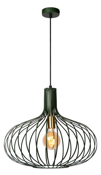 Lucide 78374/65/33 - Lestenec na vrvici MANUELA 1xE27/60W/230V pr. 65 cm zelen