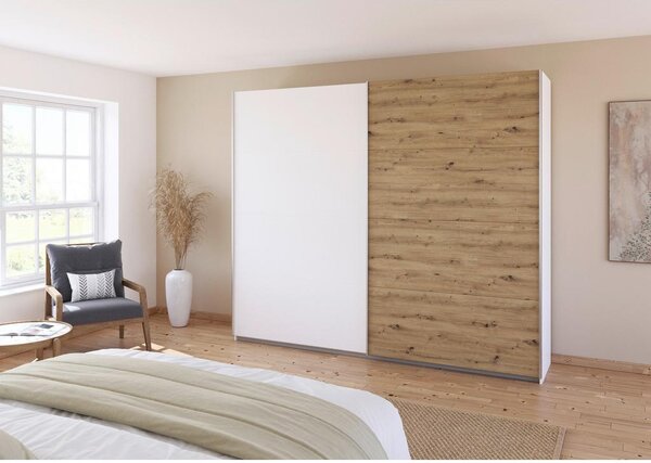 Modern Living Omara Z Drsnimi Vrati Feldkirch, Bela, Barva Hrasta