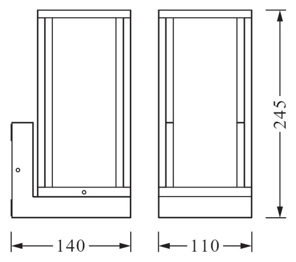 Ledvance - Zunanja stenska svetilka FRAME 1xE27/60W/230V IP44