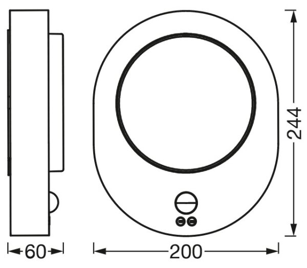 Ledvance - LED Zunanja stenska svetilka s senzorjem DISC LED/8W/230V IP44