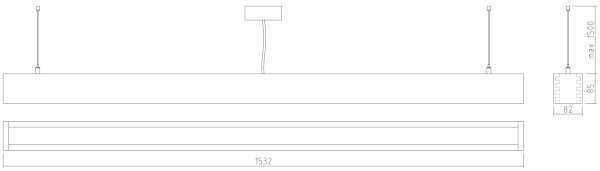 APLED - LED Lestenec na vrvici LOOK LED/48W/230V 4000K 150 cm hrast