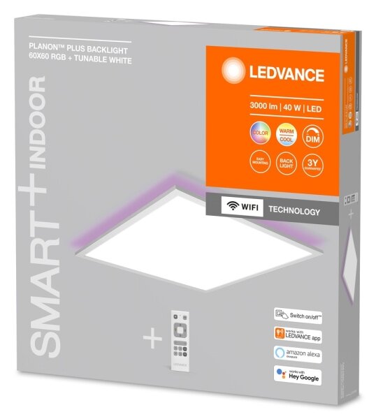 Ledvance - LED RGBW Zatemnitvena plošča SMART+ PLANON LED/40W/230V Wi-Fi + Daljinski upravljalnik