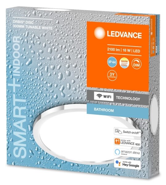 Ledvance - LED Zatemnitvena kopalniška svetilka SMART+ DISC LED/18W/230V Wi-Fi