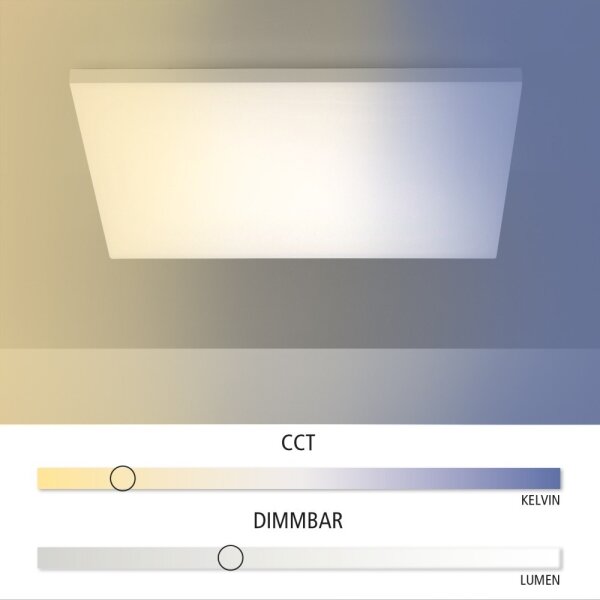 Leuchten Direkt 15552-16 - LED Zatemnitvena stropna svetilka CANVAS LED/40W/230V + Daljinski upravljalnik